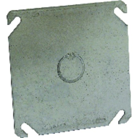 RACO Electrical Box Cover, Square, Steel, KO Centered, Flat 8753-5